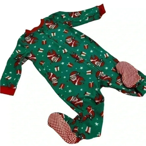 Baby/Infant Jammies For Your Families Santa Pattern Microfleece Blanket Sleep On - Picture 3 of 8